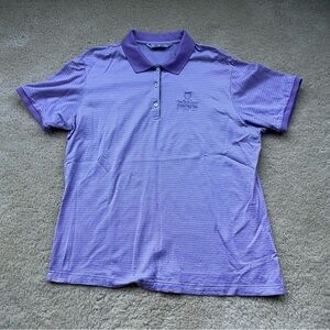 St. Andrews Links Tartan Collection Women’s Purple Plaid Polo Shirt - XL - VGUC